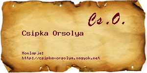 Csipka Orsolya névjegykártya