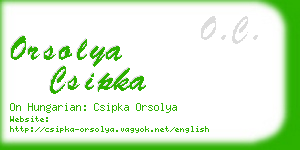 orsolya csipka business card